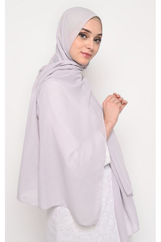 Pasmina Voal Gucci Jahit Tepi Grey
